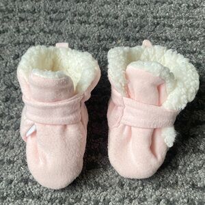Pink Baby Booties 3-6 months